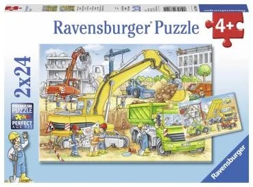 [07800] Puzzle 2 × 24 pièces : Beaucoup de travail sur le chantier