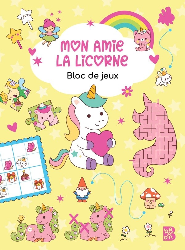 MON AMIE LA LICORNE - BLOC DE JEUX