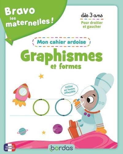 [1040816] Bravo les maternelles - Mon cahier ardoise - Graphismes et formes dès 3 ans