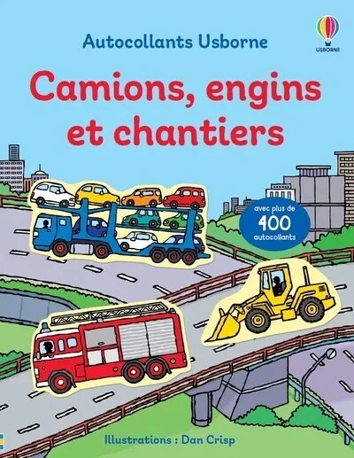 [1020648] Camions, engins et chantiers - Premiers autocollants - Volume combiné - Dès 3 ans