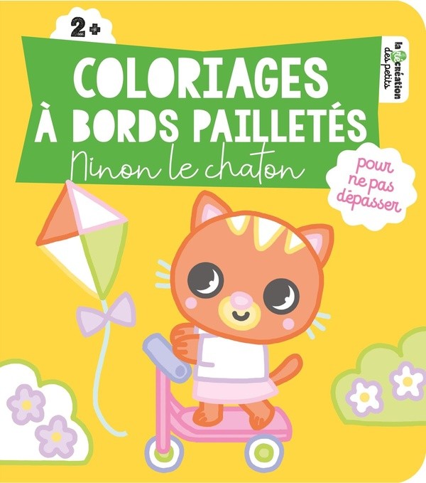 [1071603] Coloriages à bords pailletés - Ninon le chaton