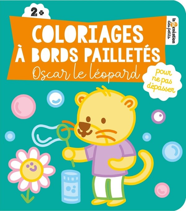 [1203610] Coloriages à bords pailletés - Oscar le léopard