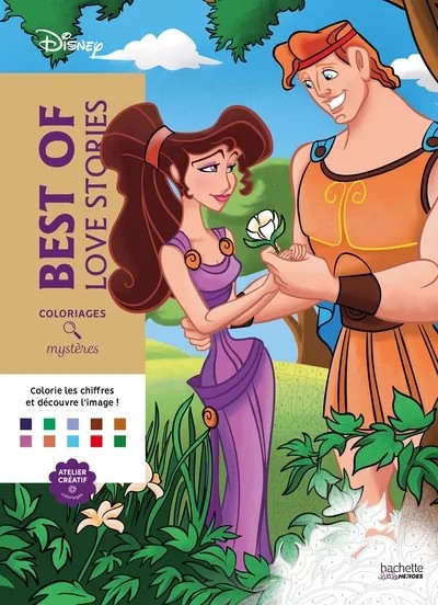 Coloriages Mystères Disney - Best of Love Stories - Colorie les chiffres et découvre l'image
