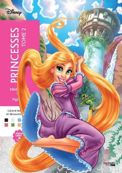 [3207836] Coloriages mystères Disney - Princesses Tome 2 - Colorie les chiffres et découvre l'image