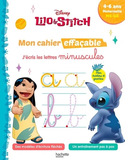 [4109209] Disney - Lilo et Stitch - Mon cahier effaçable - J'écris les lettres minuscules (4 - 6 ans)