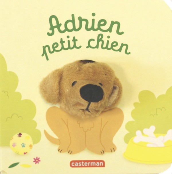 [388505] Adrien petit chien - Livre marionnette pour bébé - dès 3 mois