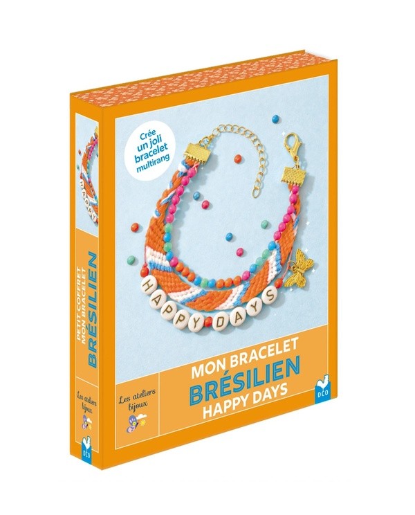 [6764032] Mon bracelet brésilien Happy Days - coffret avec accessoires