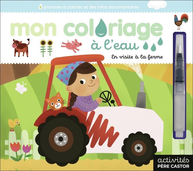 [S57272] Mon coloriage à l'eau - En visite à la ferme