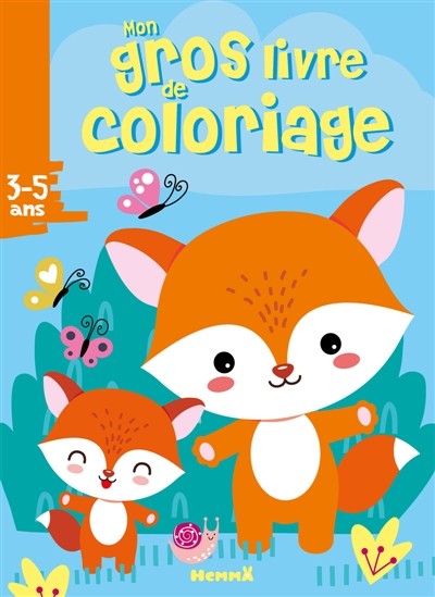 [1083503] Mon gros livre de coloriage (Papa et bébé renards)