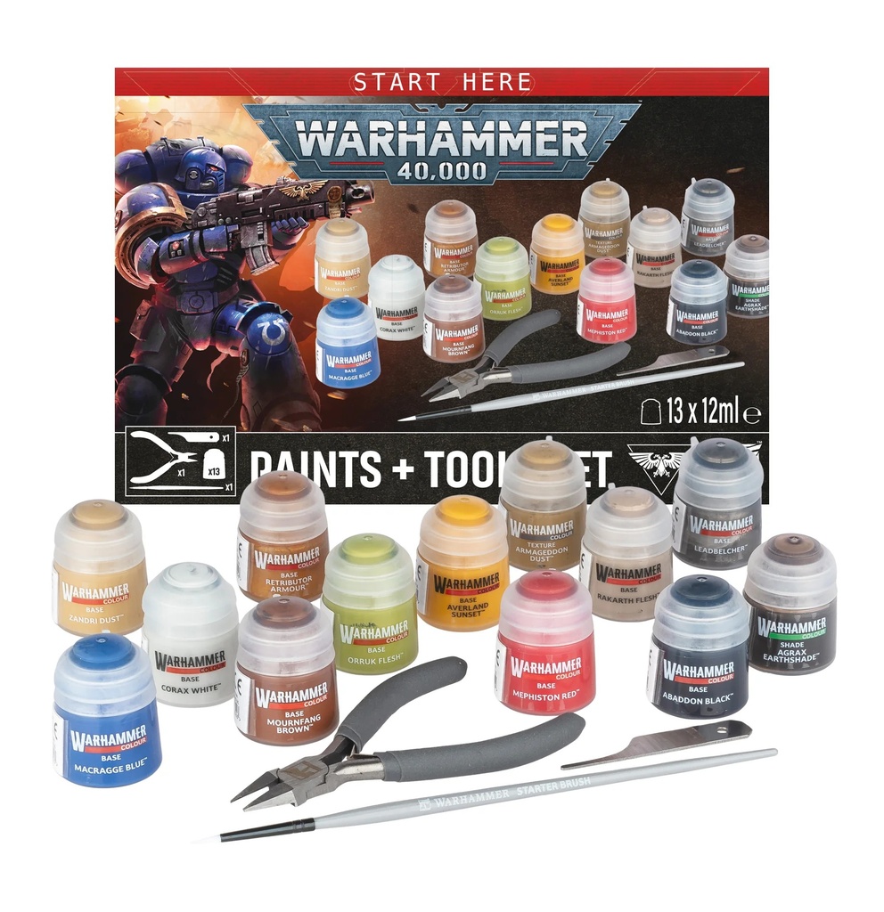 [60-12] Warhammer 40,000 : Set Peintures + Outils