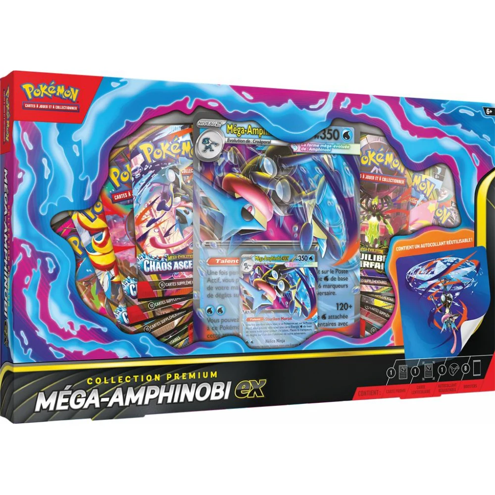 [POKPREJUI26] Pokémon : Coffret Premium 8 Boosters - Méga-Amphinobi ex
