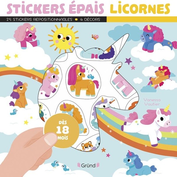 [1024108] Stickers épais - Licornes