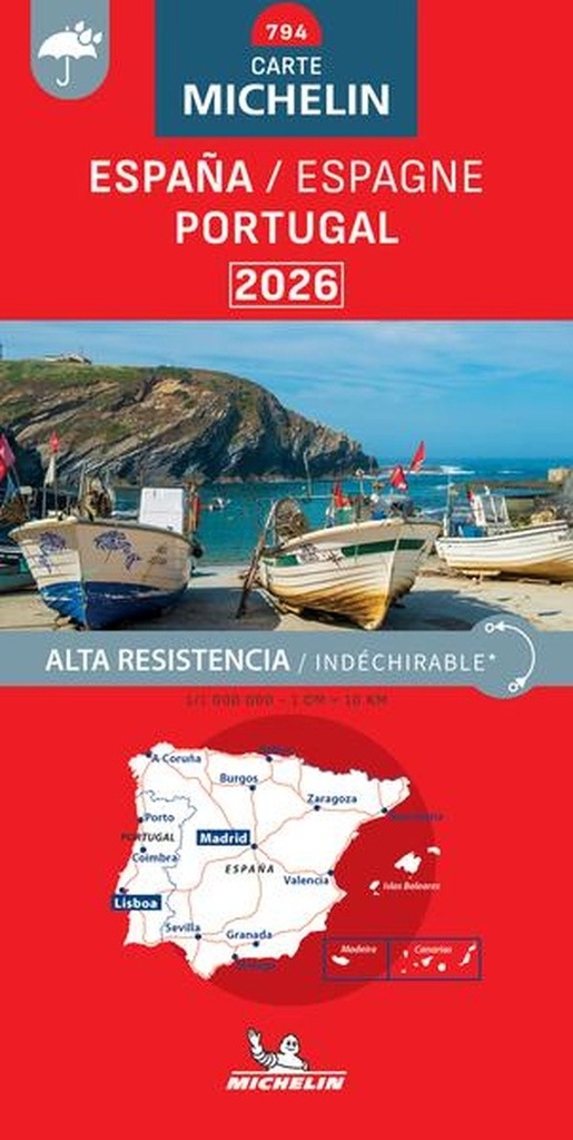 [MIC321396] CARTE NATIONALE ESPAGNE, PORTUGAL 2026 - INDECHIRABLE