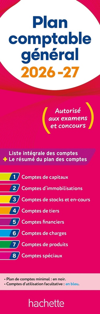 PLAN COMPTABLE GENERAL 2026-2027 - PCG (AUTORISE AUX EXAMENS ET CONCOURS)