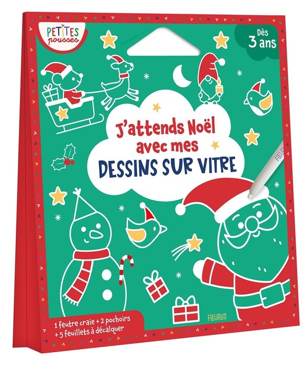 [FS98864] J'attends Noël avec mes dessins sur vitre