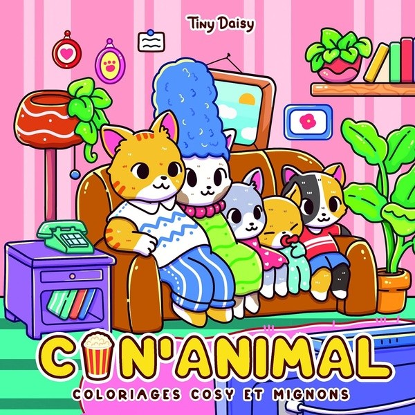 [2166953] Cin'animal : coloriages cosy et mignons